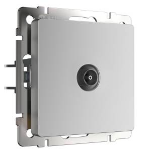 ТВ-розетка проходная Werkel W1184006 серебряный