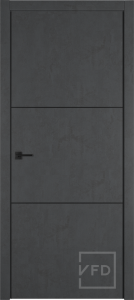 Межкомнатная дверь Владимирская Фабрика Дверей экошпон VFD URBAN 2, глухая, Jet Loft, Black Mould 600x2000