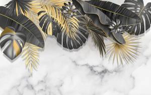 3D Фотообои Artegrafico «Мраморное золото» AM-002 акварель