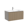 Тумба под раковину Sancos Code CD80GB подвесная, 78.5x45.3x40, Серо - бежевый