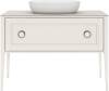 Тумба с раковиной Kerama Marazzi Plaza белый, тумба PL.CN.120.1+1\WHT.M + рак. PLR.wb.60