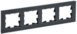 Рамка 4-постовая IEK Brite BR-M42-G-K02 черный