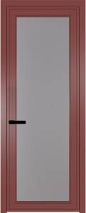 Межкомнатная дверь Profil Doors 1 AGP цвет профиля Красный антрацит, стекло безопасное 6 мм монохром серый 700x2000