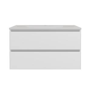 Тумба с раковиной Vincea Luka Soft-Touch (Люка Софт-Тач) 80 матовый белый, раковина VCB-4H800W, белая