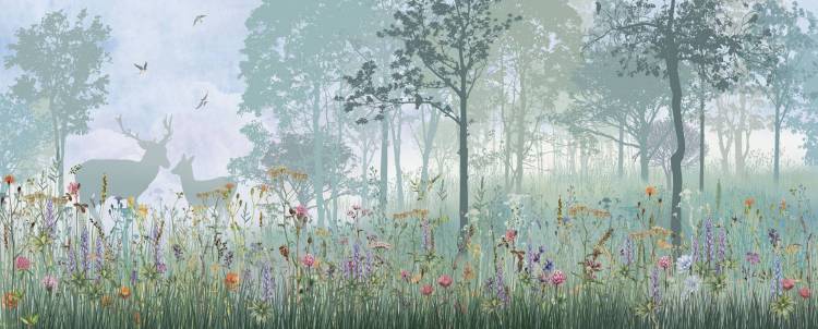 Бесшовные Eco обои Ortograf Flora 31267 Green forest Гладь ОЕ-Р2