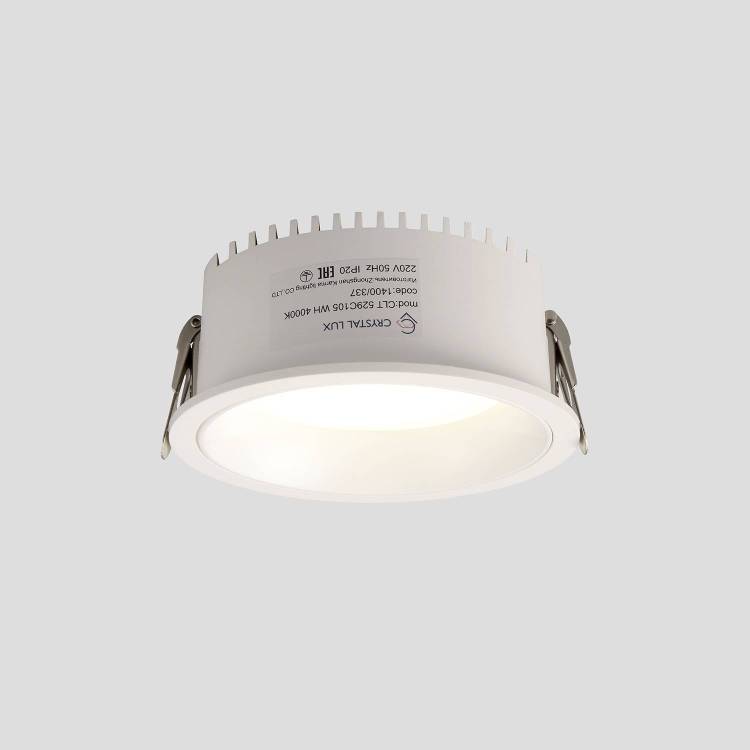Встраиваемый точечный светодиодный светильник Crystal Lux CLT 529C105 WH 4000K