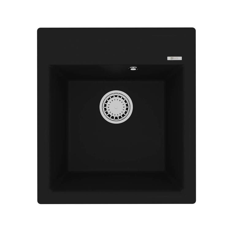 Кухонная мойка Lemark HANKA 450 9910007 врезная прямоугольная из кварцгранита антрацит