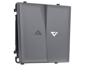 Комплект механизма 2-клавишного выключателя Ambrella Volt Sigma MS864455 платиново-серый мягкое касание