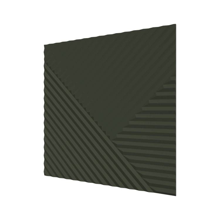 Стеновая квадратная панель МДФ Ликорн Пирамида оливковая 50x50x0.8