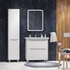 Тумба под раковину Briz Альби 235 03-08075-14 00 БЕЛ, белый глянцевый, 75x51 фото 5