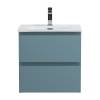 Тумба с раковиной BelBagno Kraft 39 50 Голубой матовый, раковина BB-8099-3-50