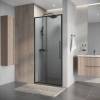 Душевая дверь в нишу Niagara Nova NG-34-L10CHGR профиль графит матовый, стекло шиншилла, 100x195 фото 3