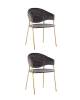 Набор из 2 стульев Stool Group Эвита FDC8022 DARK GREY FUT-81 X2 темно-серый