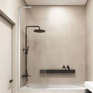 Шторка на ванну Veconi Palau PL-84 профиль хром, стекло прозрачное, 100x150