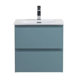 Тумба с раковиной BelBagno Kraft 39 50 Голубой матовый, раковина BB-8099-3-50