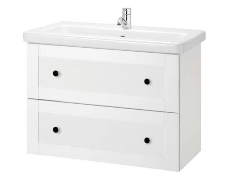 Тумба для комплекта Бриклаер Хелена 80 рамочная белая