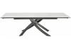 Стол Woodville Estebio 593890 kl-99 итальянская керамика белый мрамор матовый/серый металлик 160(240)x90x76 фото 5
