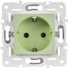 Розетка 1-местная с заземлением и шторками IEK Skandy SK-R14-16-K06 мятный фото 2