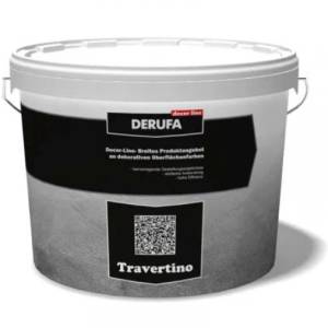 Декоративное покрытие Derufa Travertino с эффектом натурального камня 15 кг