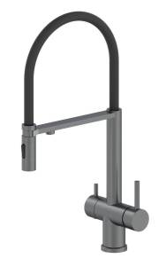 Смеситель для кухни Oliveeka K OL-458009-BGM с подключением к фильтру, оружейный металл