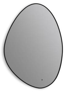 Зеркало Art&Max Como AM-Com-700-1000-DS-F-Nero с подсветкой, риверсивное, Черное, 100x70