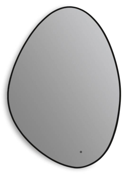 Зеркало Art&Max Como AM-Com-700-1000-DS-F-Nero с подсветкой, риверсивное, Черное, 100x70