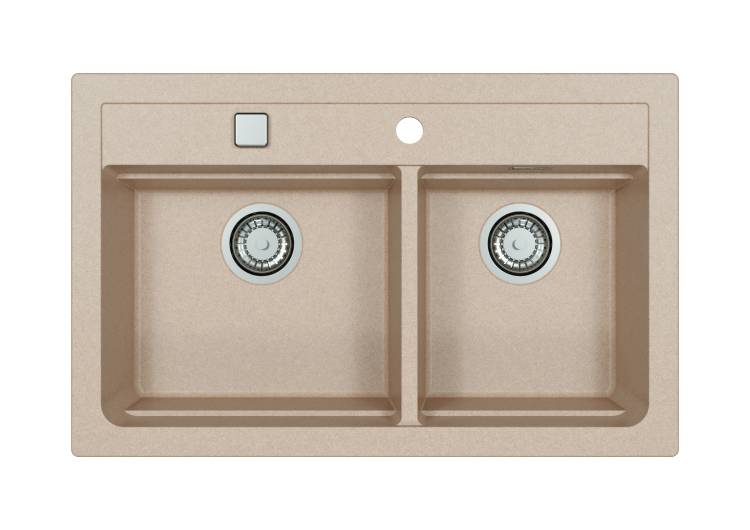 Мойка кухонная Alveus Granital Atrox 50 1131999 Terra - G22 с сифоном, 79x50