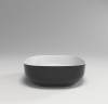 Раковина Plumberia Selection VELOMA OVAL BN 38x48x12.5 биколор матовый белый, черный фото 4