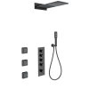Душевой комплект Wonzon & Woghand WW-D4100-MB с термостатом, черный