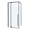 Душевой уголок Azario Male AZ-J50-90-MB-CL профиль черный матовый, стекло прозрачное, 90x90x195