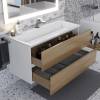 Тумба с раковиной Uperwood Barsa 293020535 подвесная, белая, дуб сонома, 100 см фото 5