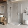 Душевой уголок Belbagno LUCE-AH-1-110/90-C-Cr профиль хром, стекло прозрачное, 110x90x195