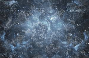 3D Фотообои Artegrafico «Звёздный зодиак» KID-069 канвас