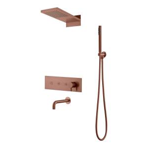 Душевой комплект Boheme Fusion 130-2-BRB бронзовый брашированный