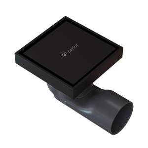 Душевой трап Knotlor Земля SDSS100BL матовый черный, 10x10 см