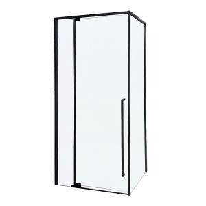 Душевой уголок Azario Male AZ-J50-90-MB-CL профиль черный матовый, стекло прозрачное, 90x90x195
