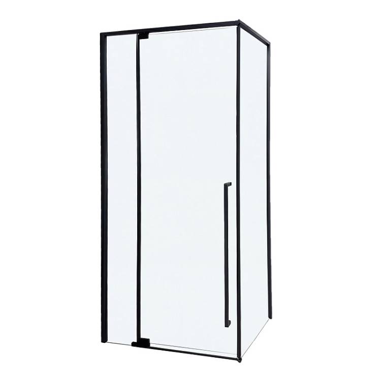 Душевой уголок Azario Male AZ-J50-90-MB-CL профиль черный матовый, стекло прозрачное, 90x90x195