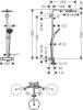 Душевая стойка Hansgrohe Raindance Select S Showerpipe 240 PowderRain 1jet 27633340 черный хром фото 4