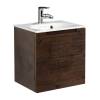 Тумба с раковиной Belbagno Etna ETNA-500-1A-SO-RW-P-L 49.6x39.2x50 Rovere Moro подвесная с одной распашной дверцей, с одной полкой, левосторонняя фото 2