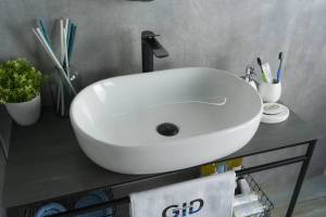 Раковина Gid Lago N9026a 51112 белая, 60x40x15
