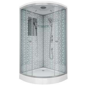 Душевая кабина Niagara Luxe NG-7701M 900x900х2100  низкий поддон 15см стенки МРАМОР 3 места
