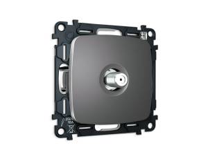 Комплект механизма TV розетки SAT Ambrella Volt MO MO663050 антрацит серый