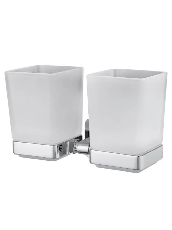 Два стакана Wonzon & Woghand WW-6628 с держателем, хром