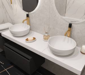 Столешница Armadi Art Flat 869-160-CLCT прямая Calacatta 1610x460x70