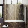 Шторка на ванну MaybahGlass MGV-788-5 80x140, поворотная, стекло прозрачное 6 мм, профиль хром матовый, с полотенцедержателем фото 3