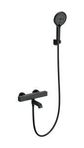 Смеситель для ванны Wonzon & Woghand WW-B2016-A1-MB с душем и термостатом, черный матовый