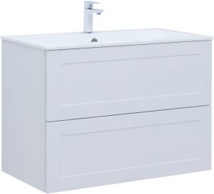 Тумба с раковиной Aquanet Терра 00313235 90 белый матовый