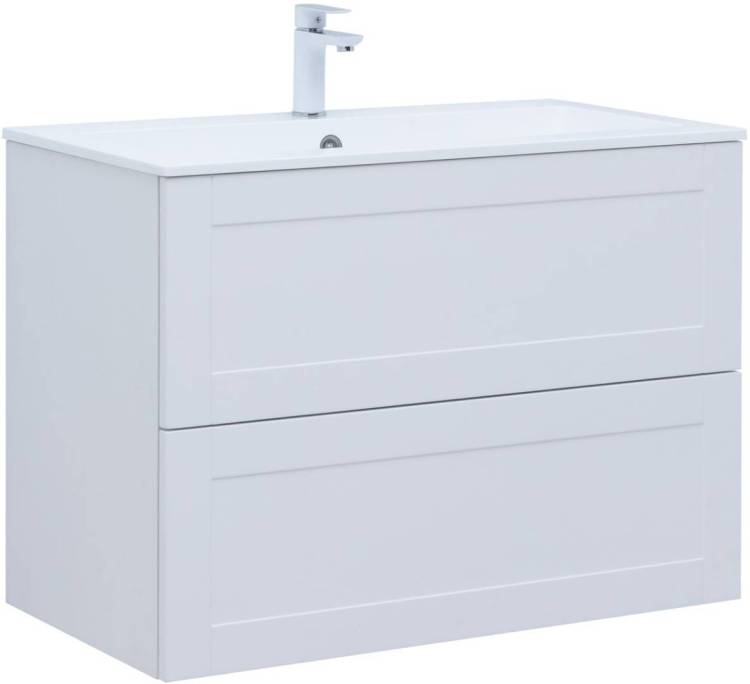Тумба с раковиной Aquanet Терра 00313235 90 белый матовый
