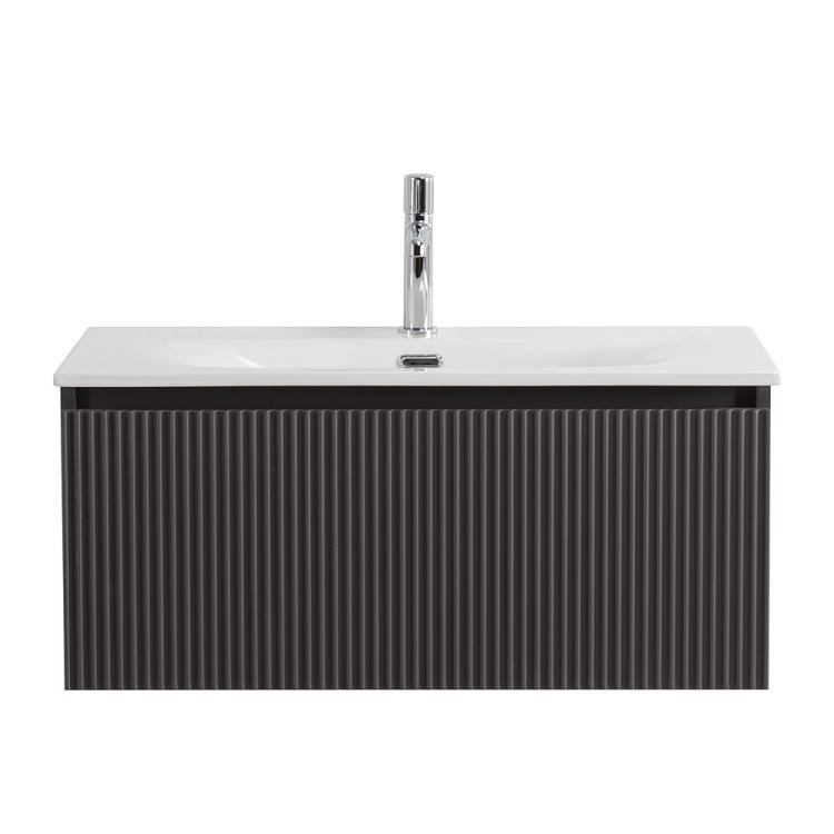 Тумба под раковину BelBagno UNO-800-1C-SO-GSO подвесная, Темно-серый матовый, 80x45.5