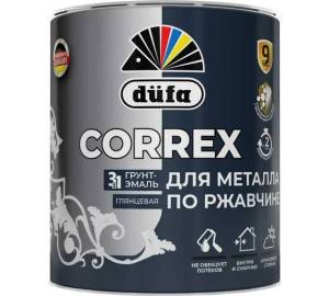 Грунт-эмаль по ржавчине гладкая Dufa Correx 3 в 1 RAL 3001 красный 0.75 л